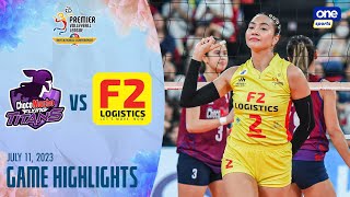 Choco Mucho vs F2 Logistics highlights  2023 PVL Invitational Conference  Jul 11 2023 [upl. by Weathers]