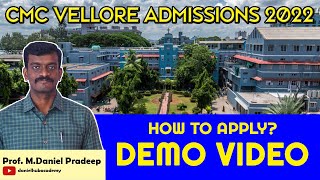 CMC Vellore Application 2022 Demo Video  Mizpah Career Academy  CMC Vellore Admissions 2022 [upl. by Egiarc]