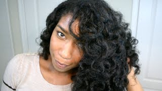 Soft Loose Ringlets on Natural Hair  Heatless Curls [upl. by Grannias]