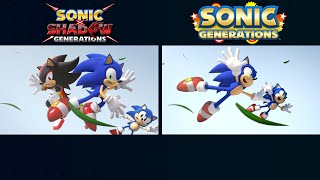 Sonic X Shadow Generations And Sonic Generations Comparison [upl. by Merla]