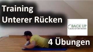 Training unterer Rücken  Muskelaufbau und Rückentraining in 4 Übungen [upl. by Anaahs]