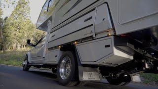 SherpTek Chassis CabTruck Camper Dream Builds 170 cubic feet of storage passthrough garage [upl. by Iadahs]