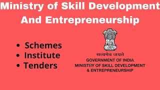 MSDE  Ministry Of Skill Development amp Entrepreneurship  Schemes  Institute Tenders [upl. by Yeznil]