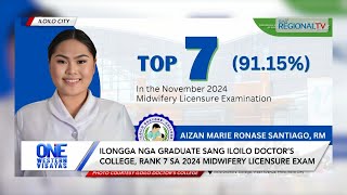 One Western Visayas Ilongga rank 7 sa 2024 Midwifery Licensure Exam [upl. by Nakeber]