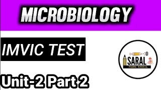 IMVIC testUnit2 Pharmaceutical Microbiology bpharma microbiology indole test [upl. by Lewellen]