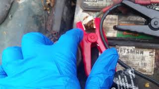 How To Jumpstart A Lawn Mower With A Dead Battery Using A Portable Jumpstarter [upl. by Erme691]