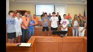 Volunteer Track team recognized by County Commission for state tournament success [upl. by Rol]