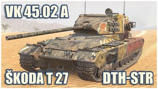 DTHSTR VK 4502 A amp Škoda T 27 • WoT Blitz Gameplay [upl. by Ramma233]