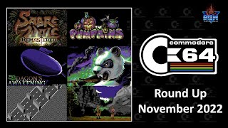 C64 Round Up November 2022  New Games Pixels Demos [upl. by Yenitirb]