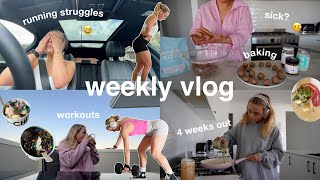 weekly vlog running struggles  change of plans  upper amp lower body workout  🤒 conagh kathleen [upl. by Dagna796]