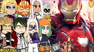 MHA Pro heroes react to Deku as Iron Man  Gacha React [upl. by Goddart]