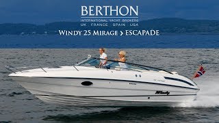 OFF MARKET Windy 25 Mirage ESCAPADE  Yacht for Sale  Berthon International Yacht Brokers [upl. by Finah]