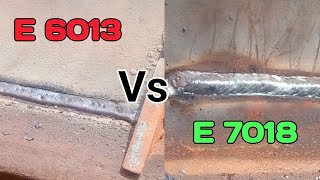 E 6013 Welding VS E 7018 Welding [upl. by Yelsehc]