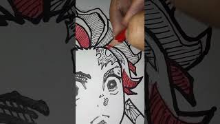 DESENHANDO O TANJIRO DE DEMON SLAYER COM UM TOQUE DE PERFEIÇÃO drawing demonslayer [upl. by Solana733]