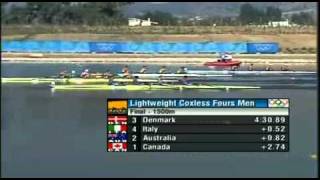 LM4 Mens Lightweight Coxless Four Athens Olympics 2004 [upl. by Arihk]