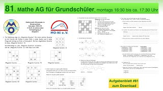 81  Mathe AG Grundschüler  Mathe Olympiade 2023  2024  3 Stufe  Klasse 4 [upl. by Deane]