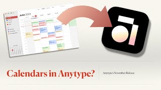 Calendars in Anytype [upl. by Ramsey528]