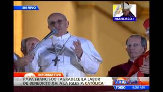 Primer discurso del papa Francisco I tras ser elegido [upl. by Akilak]