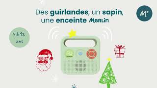 Des guirlandes un sapin une enceinte Merlin spot Noël 2022 [upl. by Dermott219]