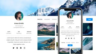 Fully Responsive Profile Page With HTML amp CSS  Social Media Profile Page Design [upl. by Halford]