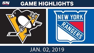 NHL Highlights  Penguins vs Rangers  Jan 2 2019 [upl. by Eeloj]