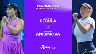 Jessica Pegula vs Amanda Anisimova  2024 Toronto Final  WTA Match Highlights [upl. by Rumit]