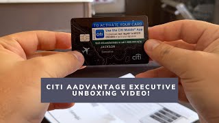 CitiAAdvantage Executive World Elite Mastercard 100000 Point Bonus Unboxing Video [upl. by Polad]