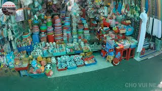 Selling plastic items at An Hoa market part 6 chovuine [upl. by Ynaffit116]