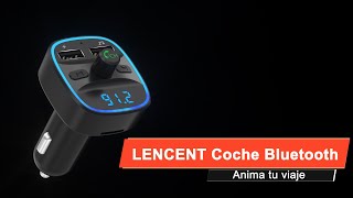 Lencent Transmisor Fm Bluetooth Para Coche Con Dual Usb [upl. by Moyer]