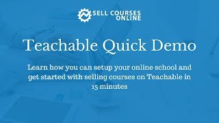 Quick Demo of Teachable Online Course Platform [upl. by Bidle]