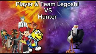 Player amp Team Legoshi VS Hunter Strokes with Healthbars [upl. by Adela]