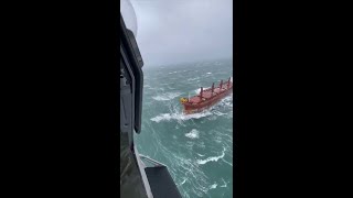 Dutch and Belgian authorities rescue 18 from ship collision [upl. by Calhoun]