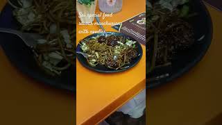 Sai special food saucer noodles with manchurian viralvideo foodie viralshorts 🍝😋🤤 [upl. by Corine]