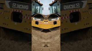 Xcmg roller Power 💪 road roller working video heavy equipment equipment machinery roller jcb [upl. by Aileek285]