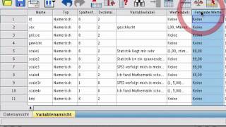 SPSS Mit fehlenden Werten arbeiten [upl. by Gnouh]