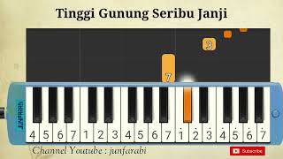 Tinggi Gunung Seribu Janji  melodi pianika [upl. by Lemire]