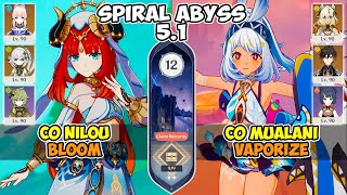 C0 Nilou Bloom amp C0 Mualani Vaporize  Spiral Abyss 51 Floor 12  Genshin Impact [upl. by Ainslee960]