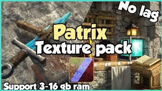 Patrix Texture Pack For Minecraft PE 120  RTX Texture Pack For MCPE  Low End Device  1GB 2GB [upl. by Bennion]