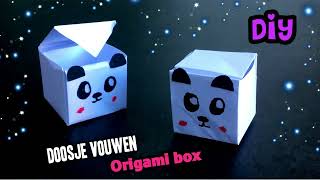 ❤ DIY DOOSJE vouwen van papier MAKKELIJK ❤ Knutselen met papier origami easy [upl. by Barraza]