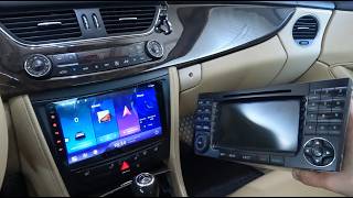 9” Inch Android Car Stereo System In Mercedes CLS [upl. by Akcira]