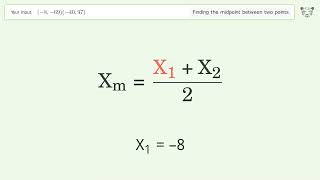 Find the midpoint between two points p1 869 and p2 4097 StepbyStep Video Solution [upl. by Mohammed347]