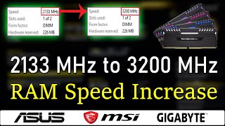 💥 RAM Speed Increase 2133 MHz to 3200 MHz in any Motherboard  Enable XMP for RAM [upl. by Herzig]