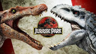 SPINOSAURUS Vs INDOMINUS REX Who WINS BATTLE Analysis Jurassic World [upl. by Nadda]