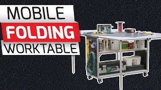 8020 Xtreme DIY  Mobile Folding Worktable [upl. by Oswell]