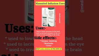 Mannitol injection usesside effects shortsmotivationtrendingmbbsdoctorsiasinjectionviral [upl. by Nefets]