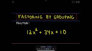 Factor by Grouping  Example 1 [upl. by Aitekram457]