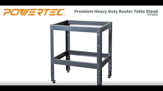 Heavy Duty Router Table Stand with Casters 400lb Capacity POWERTEC  Woodwork Saw Stand [upl. by Eigger]