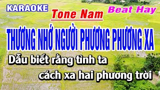 Karaoke Thương Nhớ Người Phương Xa Tone Nam  Beat Chuẩn [upl. by Enyedy923]