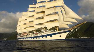 Royal Clipper Sailing away from St Lucia [upl. by Gomer]