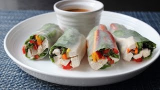 Spring Rolls  How to Make Fresh Spring Rolls  Rice Paper Wraps [upl. by Kale864]